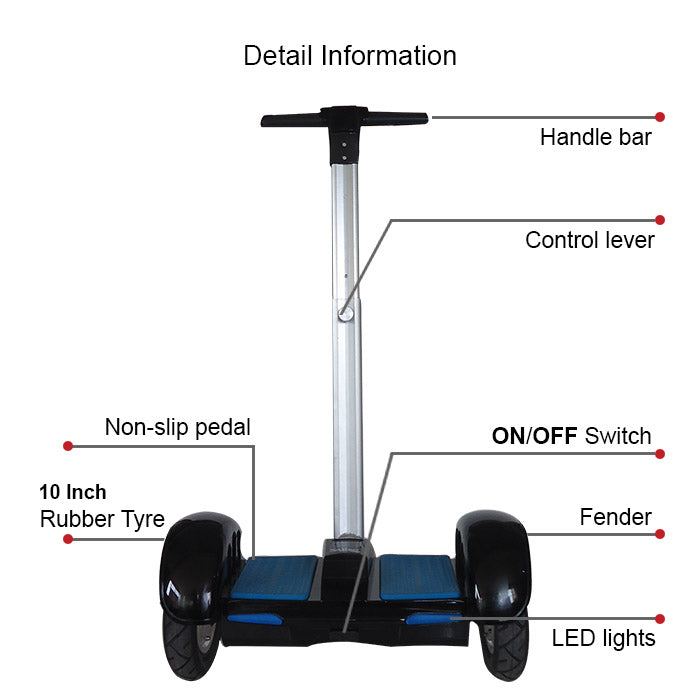 Sailor 2 Wheels Self Balancing Scooter-Hoverboard-Segway-BATTBOT with 6 Months Warranty (Chariot 2 Black)