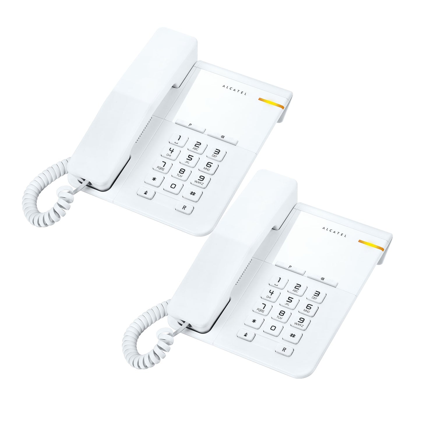 Alcatel T22 Corded landline Phone with Flashing Visual Ringer Indicator White (Pack Of 10)
