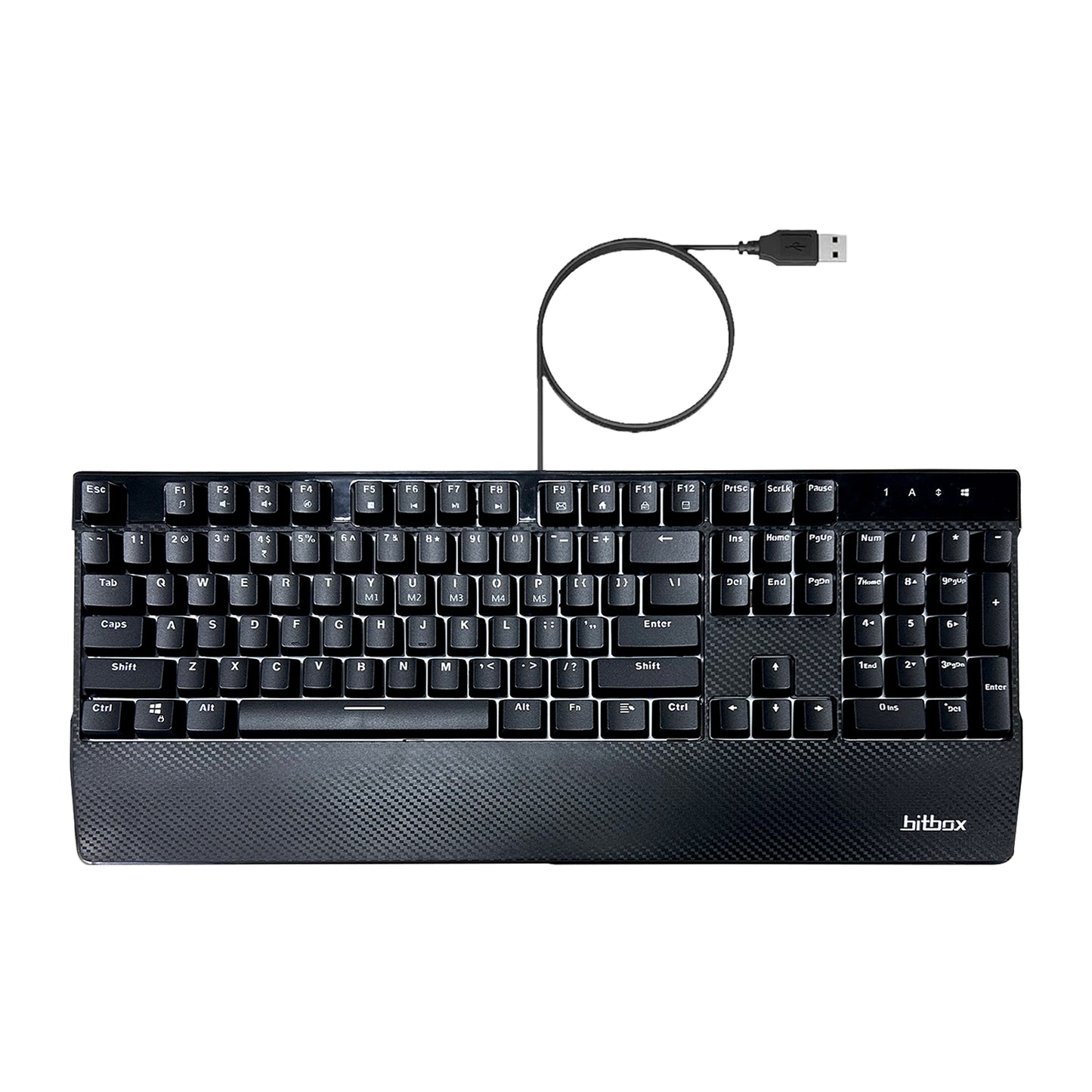 BitBox Anti-Ghosting Mechanical Keyboard for Heavy Duty usage enable with Rupee Symbol BBK03