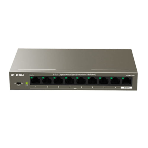 IP-COM G1109P-8-102W 9-Port Gigabit Unmanaged Switch with 8-Port PoE