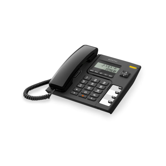 अल्काटेल T56 कॉर्डेड लैंडलाइन फोन कॉलर आईडी और हैंड्सफ्री के साथ (काला)