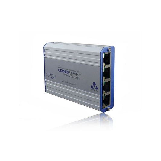Veracity VLS-LSM-C4 LONGSPAN Max Quad 4-port camera adaptor for long range Ethernet and high power POE