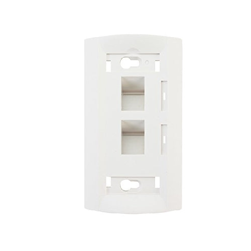 Molex Face Plate Dual Port White Angled WSY-00006-02 (Pack Of 10)