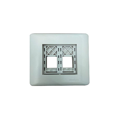 Molex Face Plate Dual Port White MATTE WPJ-00043-02 (Pack Of 10)