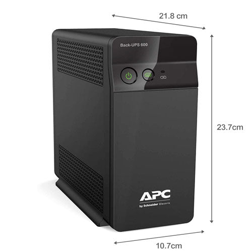APC BX600C-IN 600VA / 360W, 230V, UPS System, an Ideal Power Backup & Protection for Office, Desktop PC & Home Electronics