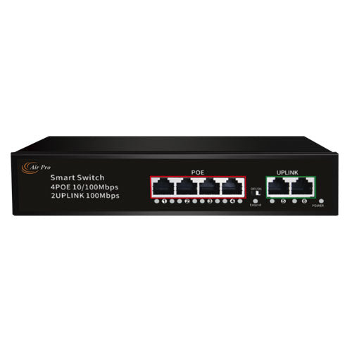 AirPro AP-ES406P 4Ports 100Mbps PoE  Unmanaged Switch