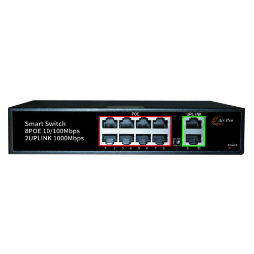 AirPro AP-ES408P-2GE 8Ports 100Mbps PoE Unmanaged Switch