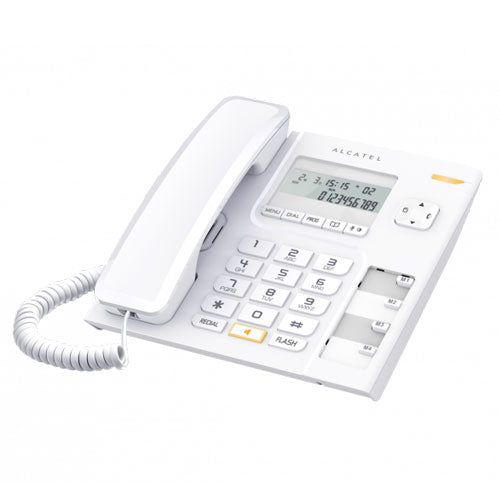 अल्काटेल T56 कॉर्डेड लैंडलाइन फोन कॉलर आईडी और हैंड्सफ्री के साथ (सफ़ेद)